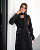 مانتو بلند زنانه کمردار کژوال
